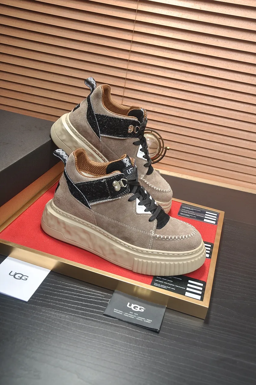 Men's shoes 💰640💶 [UGG] (full wool lining) top-end high-quality fur-in-one warm snow boots from Australia's warm luxury brand men's shoes, UGG-5877 official website synchronized, made of imported cowhide, carefully sewn...Imported rubber foam outsole (comfortable, soft, wear-resistant) The quality is really great...Exquisite workmanship, you can't put it down at first sight, available in sizes 39-44